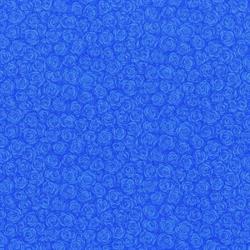 Hopscotch patchworkstof - Cobolt blå blomster